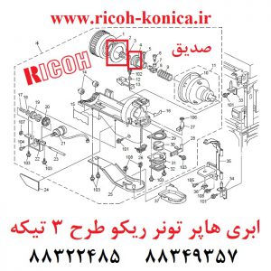 ابری هاپر تونر ریکو 3 تیکه Toner Supply Unit Seal ricoh af 2060 ماشینهای اداری صدیق